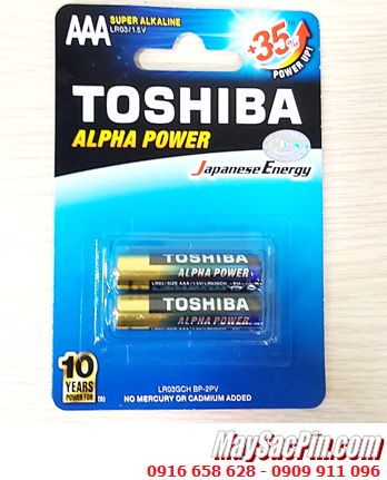 Toshiba Alpha LR03GCH BP-2PV; Pin AAA 1.5v Super Alkaline Toshiba Alpha LR03GCH BP-2PV _Vỉ 2viên